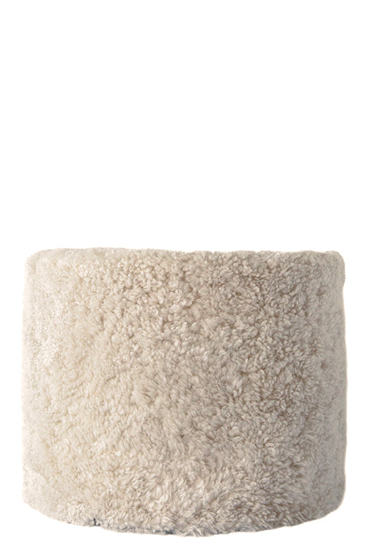 Sheepskin Round Pouf