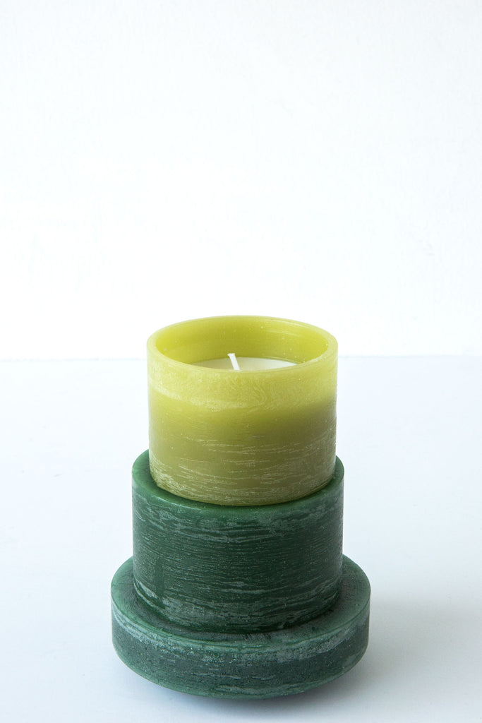 Scented Candl Stack Forest Green