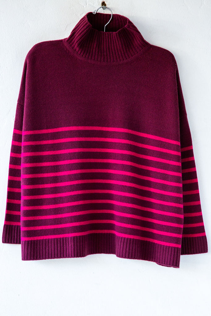 Stripe Turtleneck