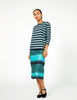 Variegated Stripe Slip Skirt