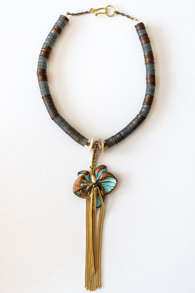 Aris Geldis Flower Chain Choker Necklace