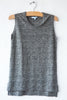 lost & found heather grey linen sleeveless tee