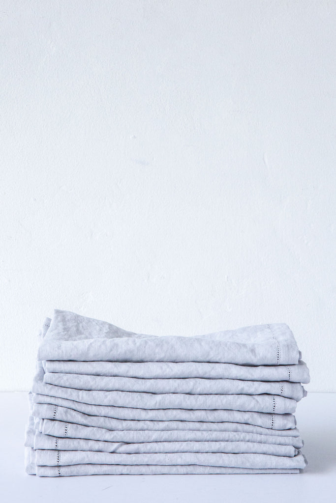 Lost & Found Moonbeam Hemstitch Linen Napkin