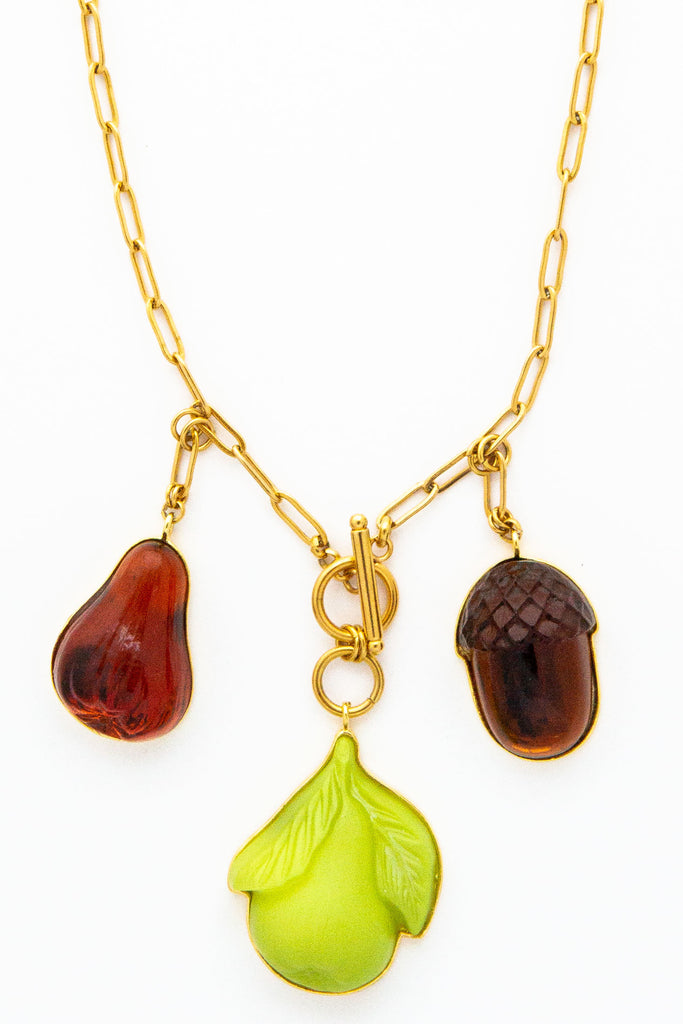 Flower/Acorn Necklace