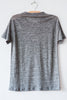 lost & found heather grey linen short sleeve tee