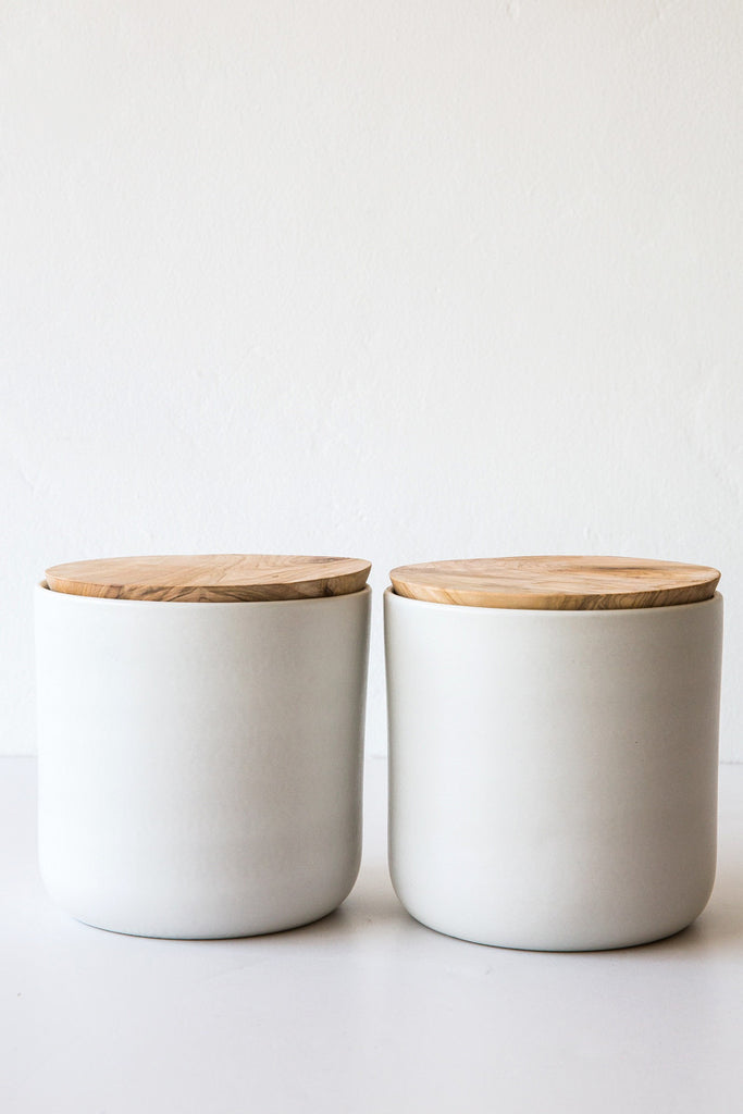 Sandstone Bowl with Olive Wood Lid