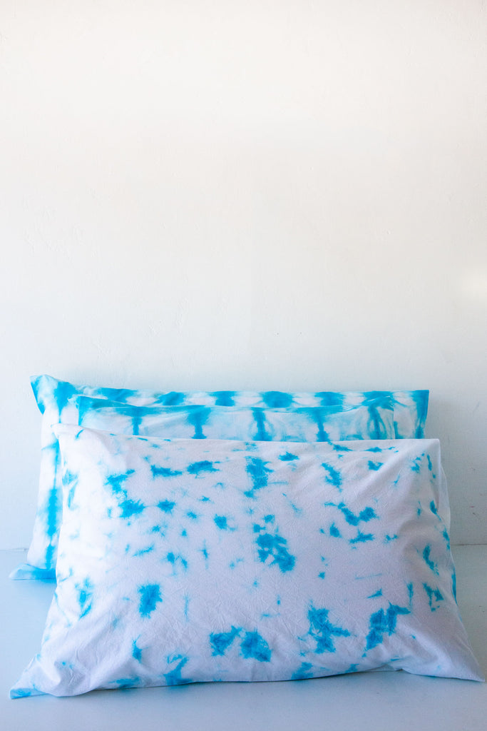 Blessed White/Blue Cloud Tye Dye & Shibori Pillow cases