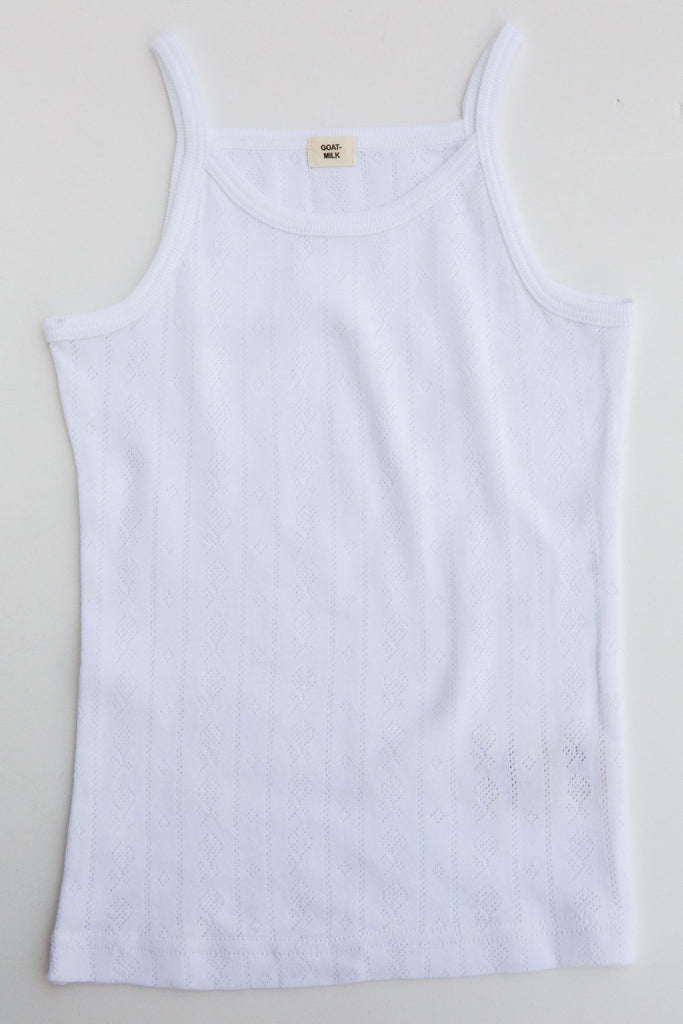Goat - Milk White Pointelle Tank