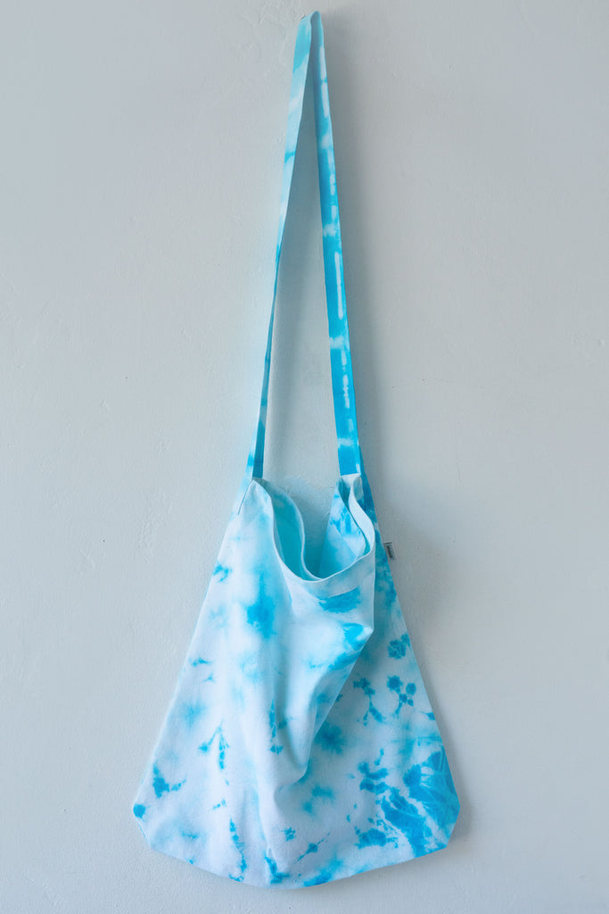Blessed White/Blue Cloud Tye Dye Tote Bag