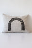 lucky fish black rainbow pillow
