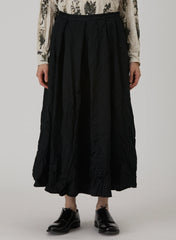 Cotton Satin Flare Skirt