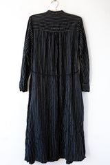 Dobby Stripe Shirring Dress