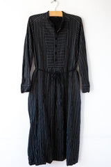 Dobby Stripe Shirring Dress
