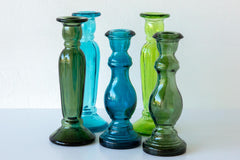 Fluted Glass Candlestick
