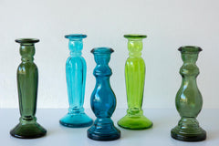 Fluted Glass Candlestick