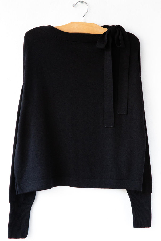 Boatneck Tie Sweater