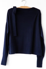 Boatneck Tie Sweater
