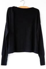 Boatneck Tie Sweater
