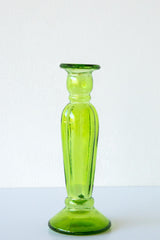 Fluted Glass Candlestick