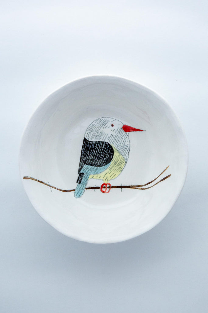 Bird Snack Bowl-White