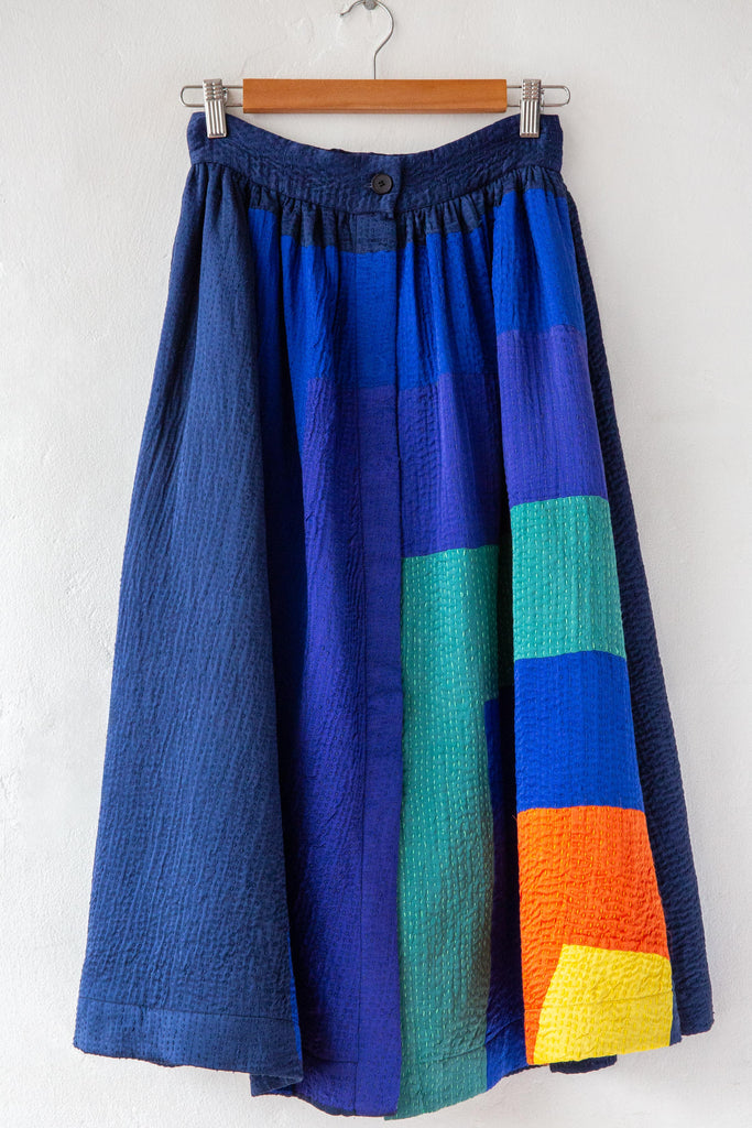 Patchwork+Kantha Skirt