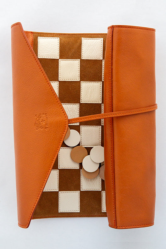 Leather Checker Board