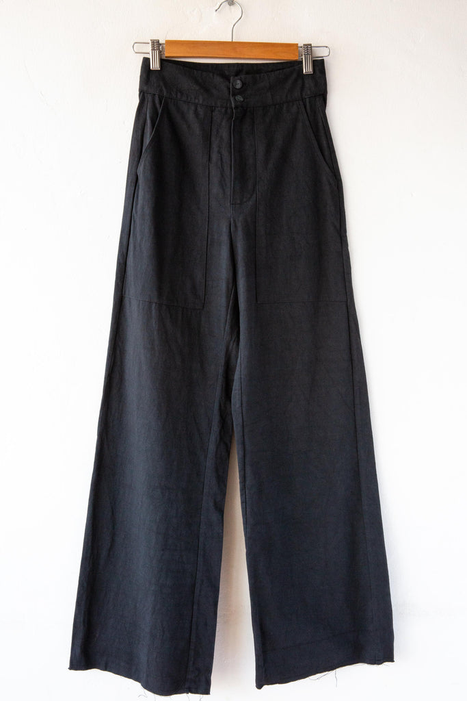 Cotton Twill Flare Pants