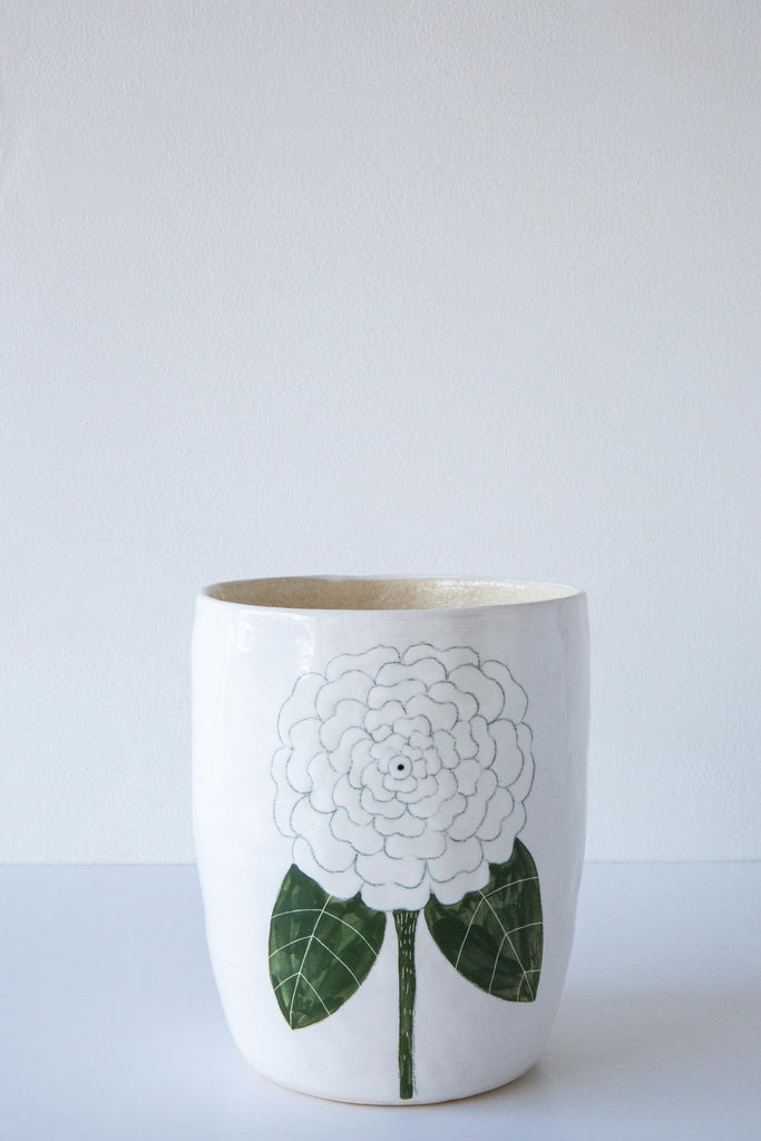 Zinnia Vase Small-White