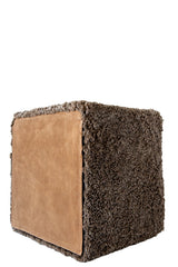 Sheepskin Square Pouf