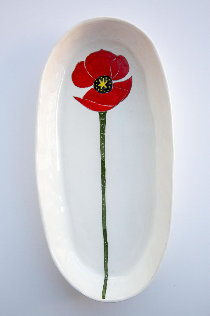 Poppy Oval Large Dish