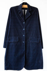 Sibilla Plaid Velvet Coat