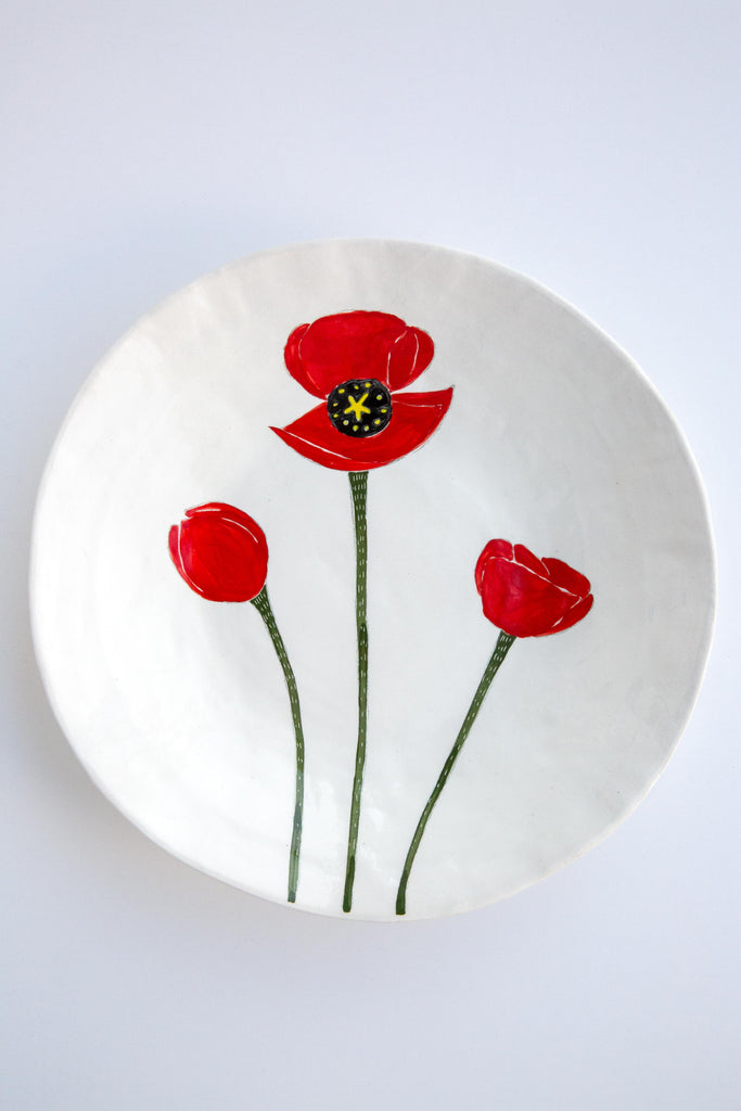 Poppies Plate Large