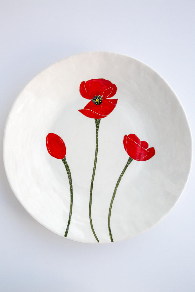 Poppies Round Platter