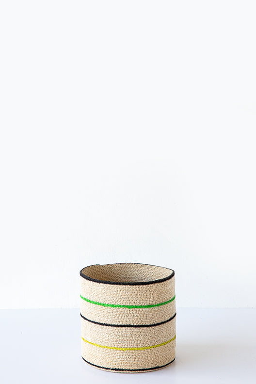 Handwoven Stripe Basket