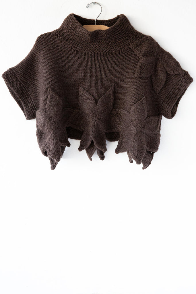 Handknit Flower Shrug