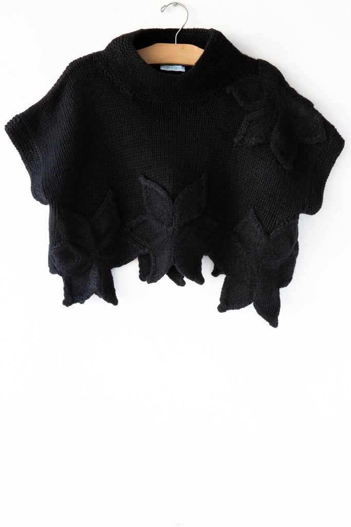 Handknit Flower Shrug