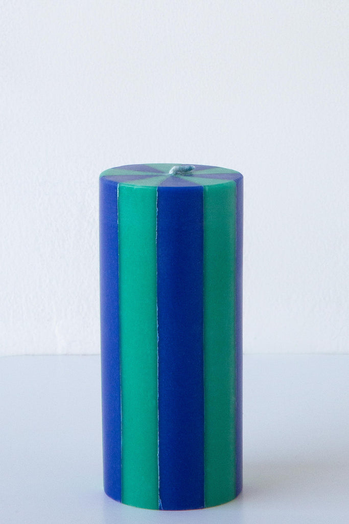 Stripe Pillar Candle