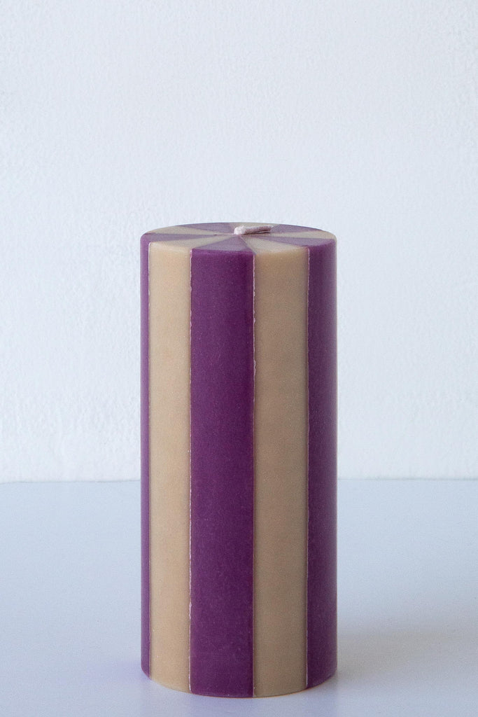 Stripe Pillar Candle