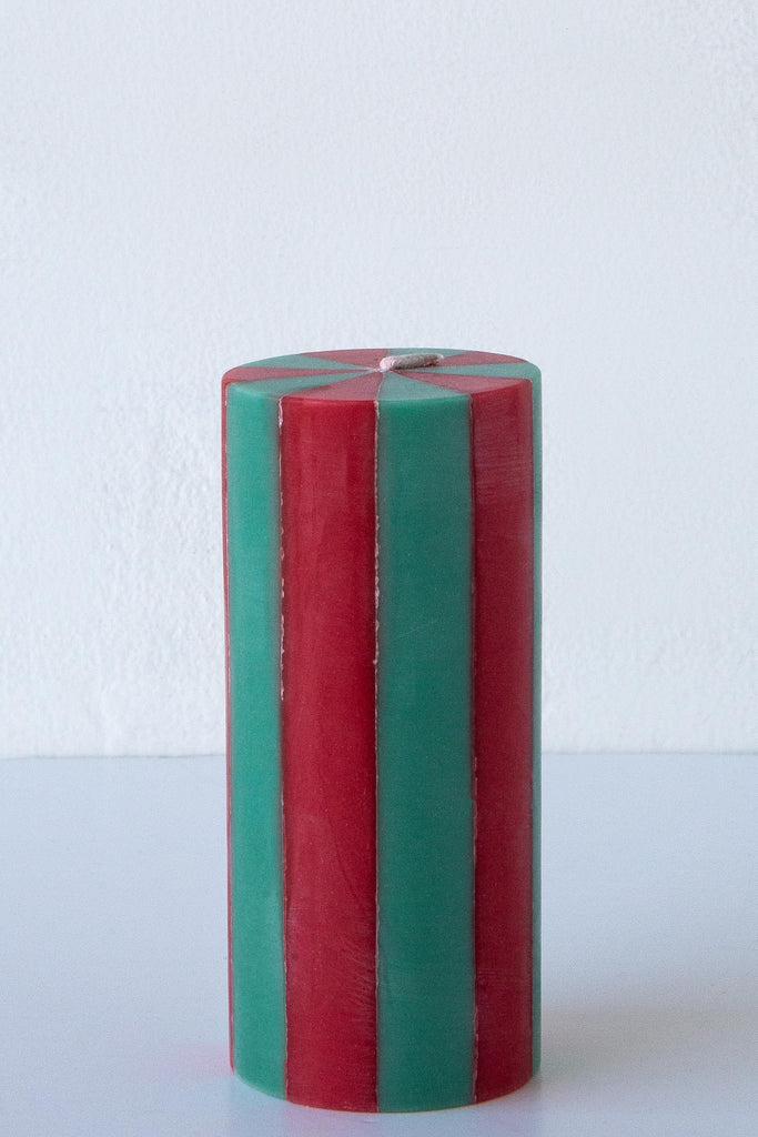 Stripe Pillar Candle