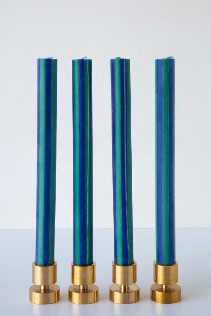 Stripe Taper Candlesticks