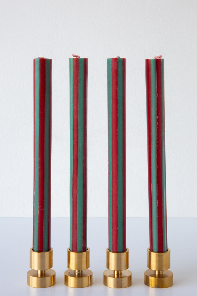 Stripe Taper Candlesticks