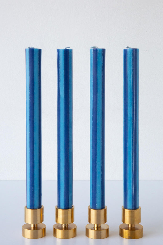 Stripe Taper Candlesticks