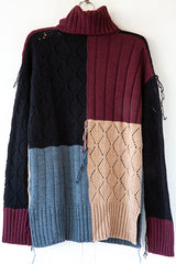 Patchwork Turtleneck