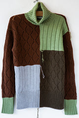 Patchwork Turtleneck