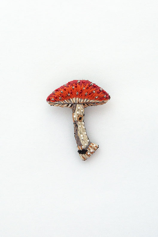 Amanita Mushroom Brooch