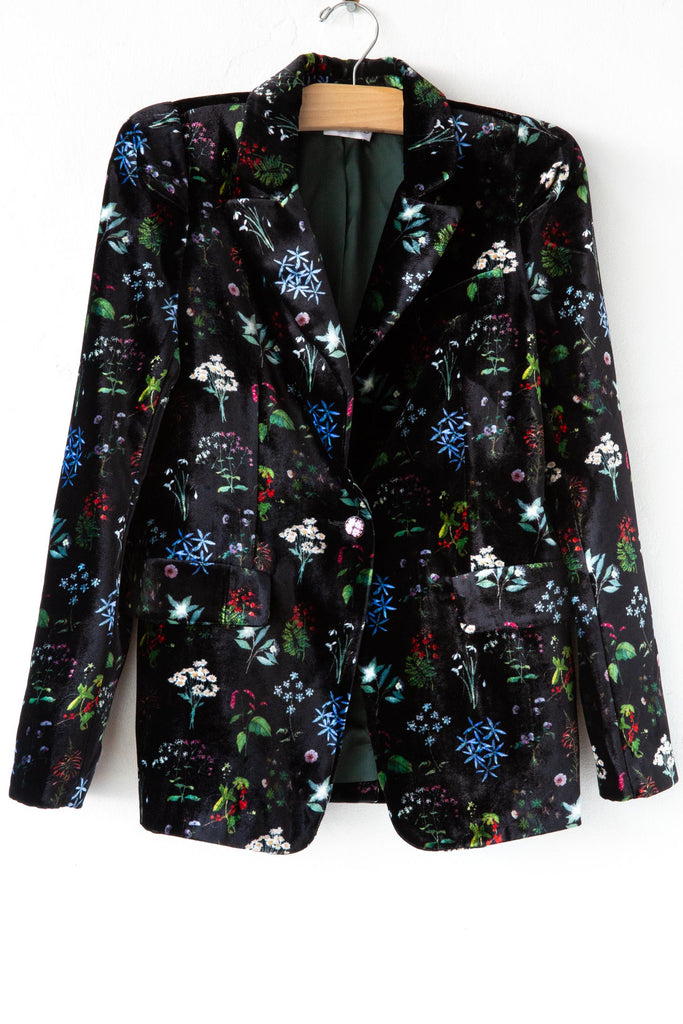 Floral Velvet Blazer