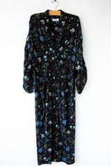 Floral Silk Gather Dress