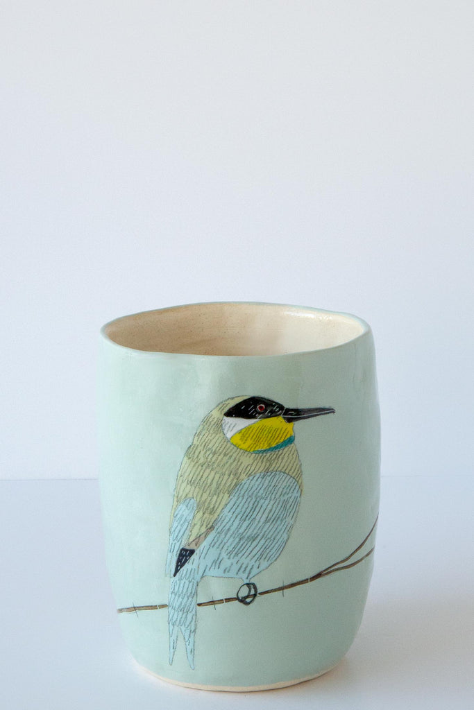 Bird Vase Small-Teal