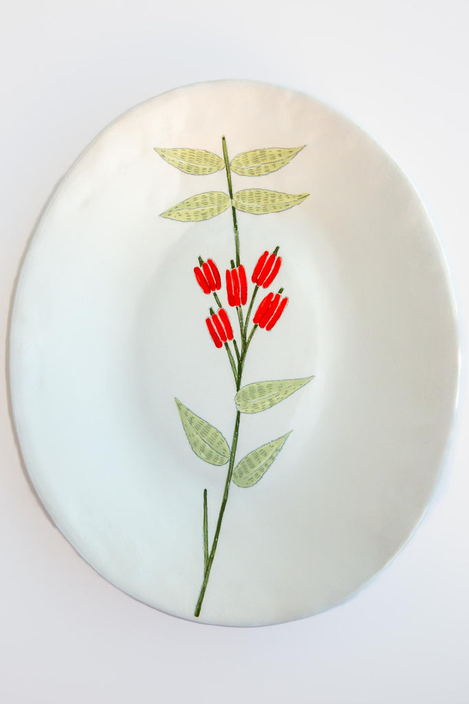 Flower Oval Platter
