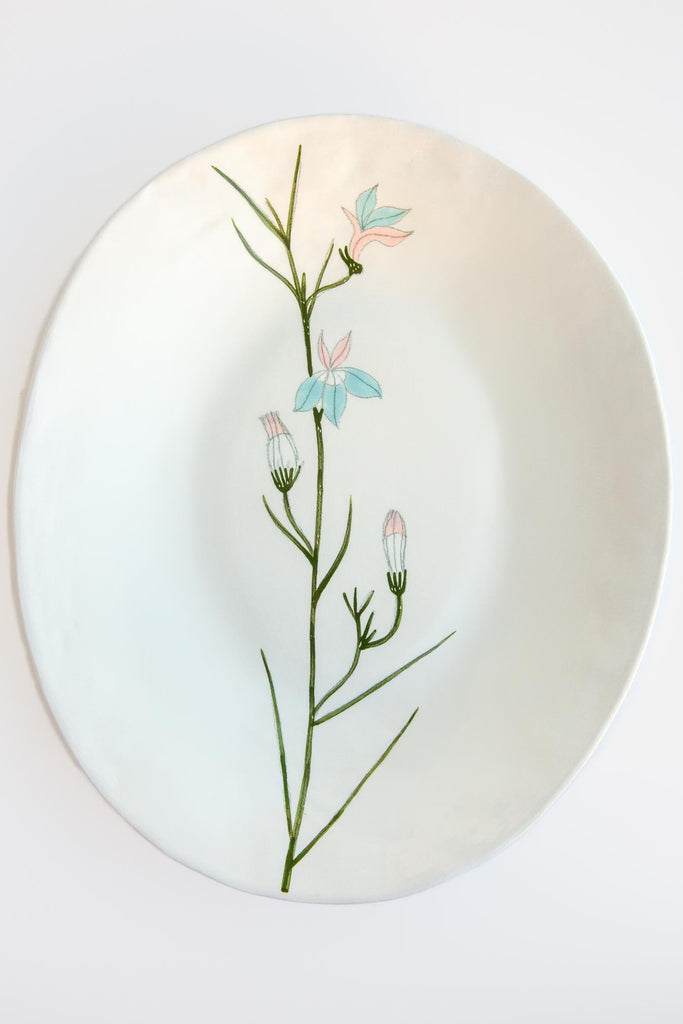 Flower Oval Platter